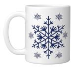 Christmas Holiday Winter Season Snowflake Coffee Gifts Ceramic Mug, White