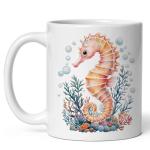 Seahorse Ceramic Coffee Mug 11oz Hippocampus MaleBrood - Tea Coffee Mug with Comfortable Grip - Unique Animal Gift Cup for Office or Home - Vibrant Long-Lasting Print ID44991