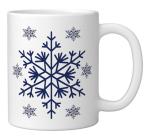 Christmas Holiday Winter Season Snowflake Coffee Gifts Ceramic Mug, White