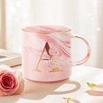 Uwingess Personalized Gifts for Women Coffee Mug, Initial Customized Gift Monogrammed A-Z Coffee Mug 12 OZ, Christmas Anniversary Birthday Gifts for Women Mom Grandma Friend Sister Wife (A)