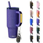 Thicc Buddy - 40 oz Stainless Steel Vacuum Insulated Tumbler with Lid and Straw for Water - Travel Mug Cupholder Friendly - Gifts for Women Men Him Her