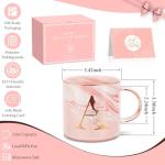 Uwingess Personalized Gifts for Women Coffee Mug, Initial Customized Gift Monogrammed A-Z Coffee Mug 12 OZ, Christmas Anniversary Birthday Gifts for Women Mom Grandma Friend Sister Wife (A)