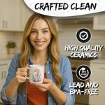 Seahorse Ceramic Coffee Mug 11oz Hippocampus MaleBrood - Tea Coffee Mug with Comfortable Grip - Unique Animal Gift Cup for Office or Home - Vibrant Long-Lasting Print ID44991