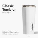 Corkcicle Classic Triple Insulated Coffee Mug with Lid, Gloss White, 24 oz – Stainless Steel Travel Tumbler Keeps Beverages Cold 9+hrs, Hot 3hrs – Cupholder Friendly Travel Coffee Tumbler