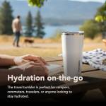 Corkcicle Classic Triple Insulated Coffee Mug with Lid, Gloss White, 24 oz – Stainless Steel Travel Tumbler Keeps Beverages Cold 9+hrs, Hot 3hrs – Cupholder Friendly Travel Coffee Tumbler