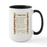 CafePress A Simple Prayer By Saint Francis Of Assisi Large M 15 oz (444 ml) Ceramic Coffee Mug