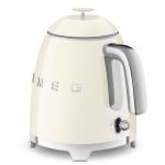 SMEG Mini 50's Retro Style 3 Cup Electric Kettle with Double Wall Anti Slip Base and Water Level Indicator (Cream)
