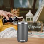 KXIAOCHEN 20oz Insulated Coffee Mug with Lid, Stainless Steel Coffee Cup, Double Wall Vacuum Coffee Tumbler with Handle, Premium Thermal Travel Coffee Mug (Silver grey)