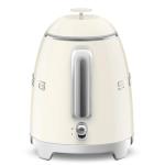 SMEG Mini 50's Retro Style 3 Cup Electric Kettle with Double Wall Anti Slip Base and Water Level Indicator (Cream)