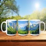 WILLBRITE Large Collectible Coffee Mug with Yosemite National Park Design, 15oz