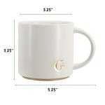COLLECTIVE HOME - Monogram Ceramic Mugs, 15 oz Golden Initial Coffee Cups, Elegant Capital Alphabet Tea Mugs, Elegant Personalized Mug with Gift Box, Luxurious Cups for Office and Home (G)