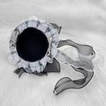 MYAYD Women's Lolita Hair accessories Tea Cup Top Hat Court Rococo Spanish flat Hat for Halloween party (Black)