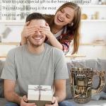 Anhuastar Military Branch Themed Stainless Steel Coffee Mug, 12 oz, Decorative 3D Relief Design 1 piece(Marine Corps)