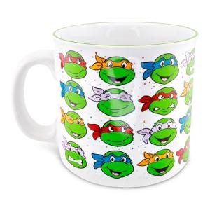 Silver Buffalo TMNT Multi Face Pattern 20oz Ceramic Camper Mug