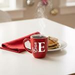 Custom Monogrammed 16oz Coffee Mug and Tea Cup, Personalized Ceramic Coffee Cup, Customize Name or Company Logo, Bulk Orders, Engraved Custom Bistro Mug, Christmas Gift