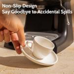 Sweese 2 Ounce Espresso Cups with Saucers, Porcelain Espresso Cups Set of 6 - White