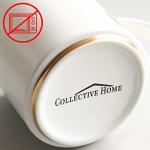 COLLECTIVE HOME - Monogram Ceramic Mugs, 15 oz Golden Initial Coffee Cups, Elegant Capital Alphabet Tea Mugs, Elegant Personalized Mug with Gift Box, Luxurious Cups for Office and Home (G)