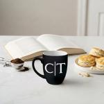 Custom Monogrammed 16oz Coffee Mug and Tea Cup, Personalized Ceramic Coffee Cup, Customize Name or Company Logo, Bulk Orders, Engraved Custom Bistro Mug, Christmas Gift