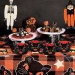 Beistle Vintage Halloween Ceramic Black Cat Mug – Retro Style Holiday Coffee Cup, Orange Drinkware with Classic Cat Face Design, Seasonal Gift Party Tableware, Dishwasher and Microwave Safe, 12 Oz