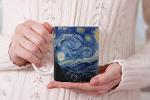 MUGBREW Classic Art The Starry Night Vincent Van Gogh Ceramic Coffee Mug Tea Cup, 11 OZ