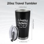 GifXify Personalized Coffee Tumbler with Picture & Text - Personalized Travel Coffee Mug - Custom 20oz Stainless Steel Tumbler Cup with Lid - Custom Cup Gift for Dad, Mom, Friends