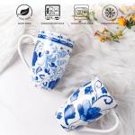 Large Ceramic Tea Mug with Infuser and Lid