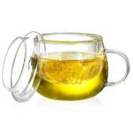 Tosnail Glass Tea Cup Set with Infuser, 2 Pack