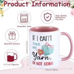 Bulyoou 5 Pcs Christmas Crochet Gifts Set for Women Crocheters Gifts Funny Canvas Bag Cosmetic Bag Quilting Coffee Mug Socks 11 oz Cup Quilter Keychain Funny Presents for Mom Women Crocheters Lovers