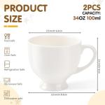 No Name No Seal Ceramic Espresso Cups Set of 2，3.3oz Demitasse Cups with Handle,Bone china coffee Mugs