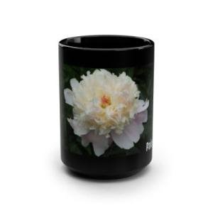 Paisygrove Serene Nature-Inspired Peony Mug, Floral, Authentic Photography, 15 oz Coffee Tea or Hot Chocolate, Gift