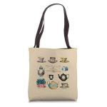 Tea Drinker Tea Lover Vintage Retro Tea Cups Tea Pots Gift Tote Bag