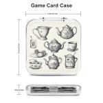 TKJMCSW Teapots Cups Switch Game Card Case Clear Game Holder Protector 12 Cartridge Slots & 2 Micro Sd Cards Shockproof Hard Shell Compatible with Nintendo Switch/Oled/Lite - Travel-Friendly