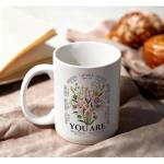 Koouyiedy You Are Inspirational Coffee Mug Christian Gifts for Women, Religious Gifts, Inspirational Spiritual Birthday Gift for Women Friends, Bible Verse MUG 15OZ