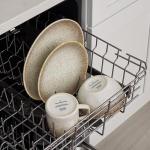 Yellowstone 4-Pc Rainwater Mug Set – Durable Stoneware Coffee Mugs with Reactive Glaze Finish, 13 oz, Microwave, Dishwasher & Oven Safe – Rustic Modern Design for Everyday Use