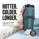 VSSL Rift Coffee Tumbler | Stainless Steel Tumbler | Double-Walled Insulated Mug with Lid | Hot & Iced Coffee Cup | Leakproof Travel Mug | Compact & Adventure Ready | 16 oz | Wild Sage