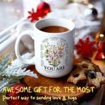 Koouyiedy You Are Inspirational Coffee Mug Christian Gifts for Women, Religious Gifts, Inspirational Spiritual Birthday Gift for Women Friends, Bible Verse MUG 15OZ