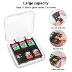 FodPand Retro Tea Cup Switch Game Case Holder with 12 Cartridge Slots & 2 Micro Sd Card Storage Slim Portable Cartridge Case Cover Hard Shell Storage Organizer Traveler Gift Accessory