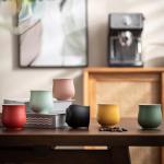 Dicmracy 4-Oz Ceramic Espresso Cups Set - Multi-Color, Handle-Free Design for Home & Cafe | Dishwasher-Safe Stoneware Cups (black,2)