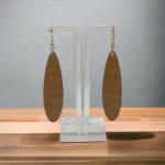 Long Wood Bookshelf Dangle Earrings Book Lover Gifts Boho Coffee Tea Jewelry Womens Miniature Bookcases Artisan Earrings Bookshelf & Botanical Unique Handmade Jewelry for Literary & Nature Enthusiast