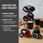 GBHOME 16oz Set of 6 Large Ceramic Mugs