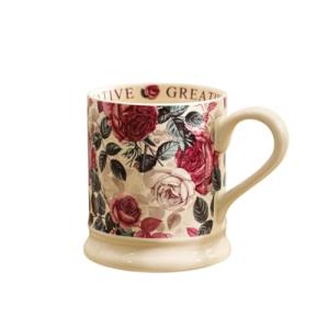 KANGDAWEI 13oz Ceramic Coffee Mug - Floral & Nature Inspired Tea Cup for Women & Home Decor & Tea Lovers (【Rose Pattern】)
