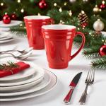 HOME SMILE Novelty Coffee Mug for Women Office Work,Ceramic 14 oz Large Coffee Cup,Valentines Birthday Gifts for Mom Female Friend Coworker,Red,Microwave & Dishwasher Safe