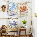 Ulster Weavers Tea Towel Cotton, Durable & Machine Washable, Eco-Friendly Design, Ideal Size, Animal Theme, Woodland Owl, Blue