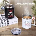 Dksyee Cute Christmas Coffee Mug 12 Oz Insulated Cup Gift for Women Men Girl Boyfriend Present Ideas Funny Xmas Tumbler Mugs Holiday Travel Mug Childrens Christmas Festive Vacation Drinking Cup