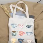 PWHAOO Tea Lover Gift Teacup Tote Bag Tea Drinker Handbag T-ea Party Gift Cup Of T-ea G-ift