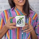 Personalized Ceramic Mug with Name, Custom Nature Inspired Coffee Mug 11oz 15oz, Unique Cycling Lover White Cup, Custom Mountain Biking Design Cup, Gifts for Outdoor Enthusiasts