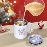 Dksyee Cute Christmas Coffee Mug 12 Oz Insulated Cup Gift for Women Men Girl Boyfriend Present Ideas Funny Xmas Tumbler Mugs Holiday Travel Mug Childrens Christmas Festive Vacation Drinking Cup