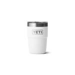 YETI Rambler 8 oz Insulated Coffee Mug with Lid - Stackable Double-Wall Vacuum Insulated Coffee Cup - DuraSip Ceramic Lining - Barista-Friendly Design - Stainless Steel - Dishwasher Safe, White