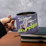 Paladone The Exorcist Reagan Exorcism Mug, Officially Licensed Horror Movie 400ml Large Ceramic Purple Coffee Cup for Tea & Hot Chocolate, Gift for Film Fans