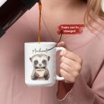 Customized Cute Ferret Cup, Personalized Playful Ferret Ceramic Mug, Custom Name Ferret Cup 11oz 15oz, Animal Themed Coffee Mug, Ferret Design Accent Cup, Gift For Ferret Lovers